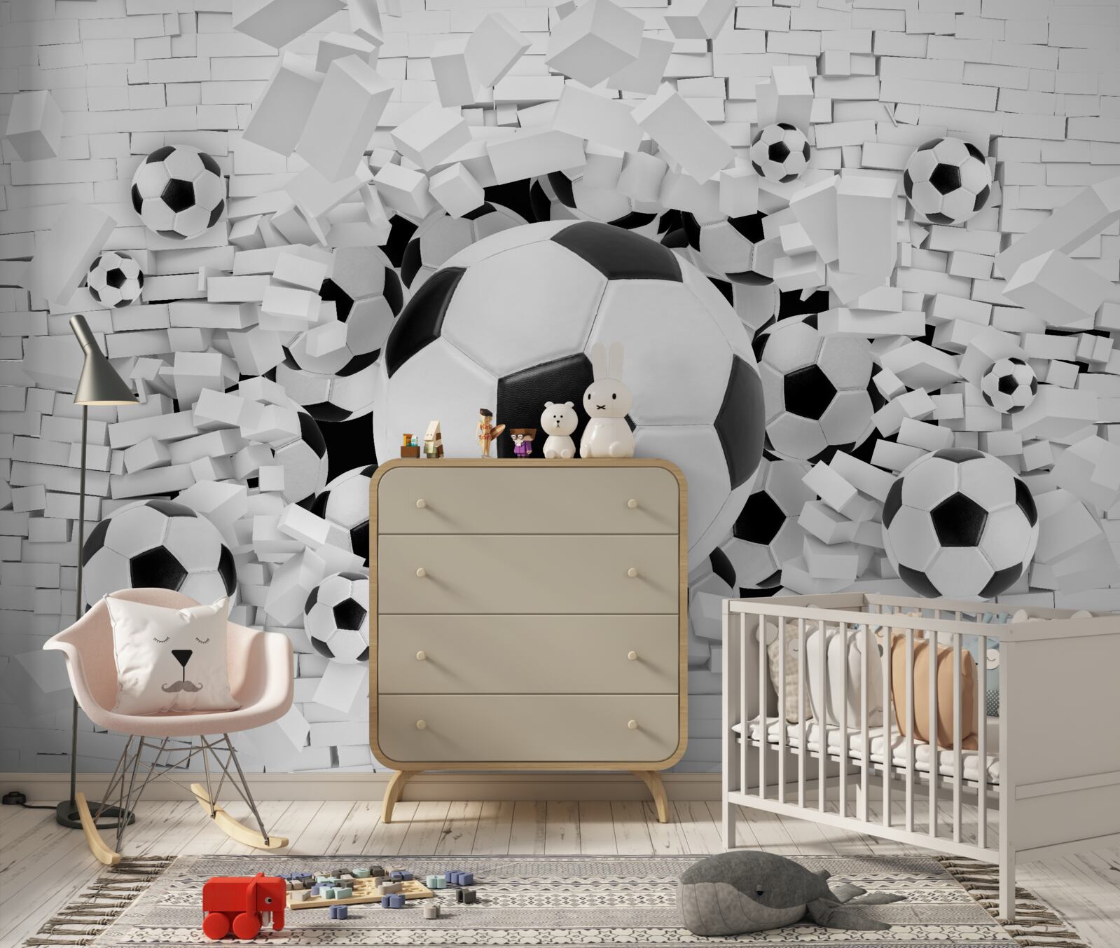 Papier peint grand nombre de ballons de football