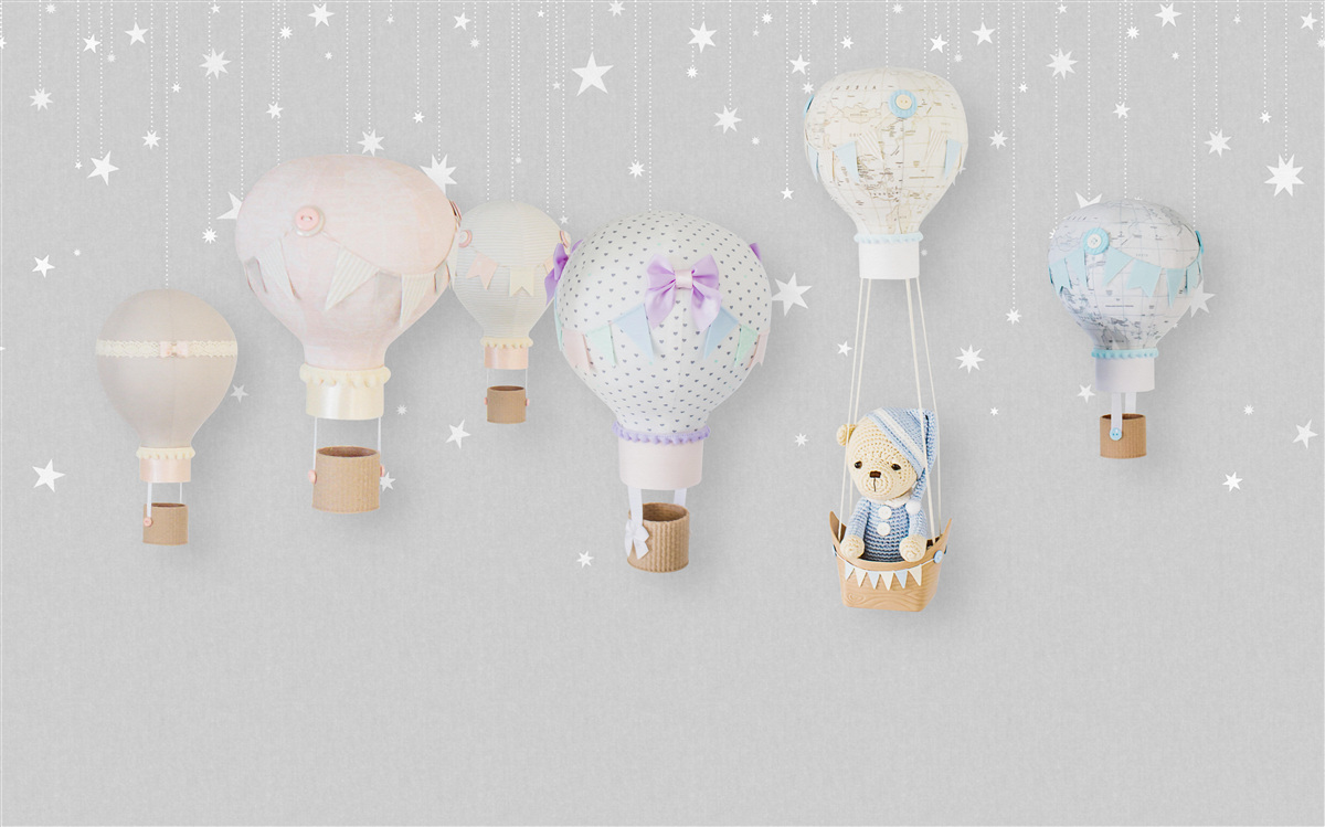 Papier peint ours en peluche dans un ballon