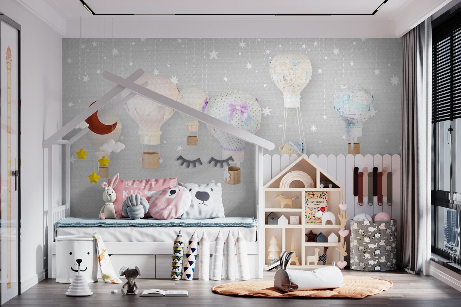 Papier peint ours en peluche dans un ballon