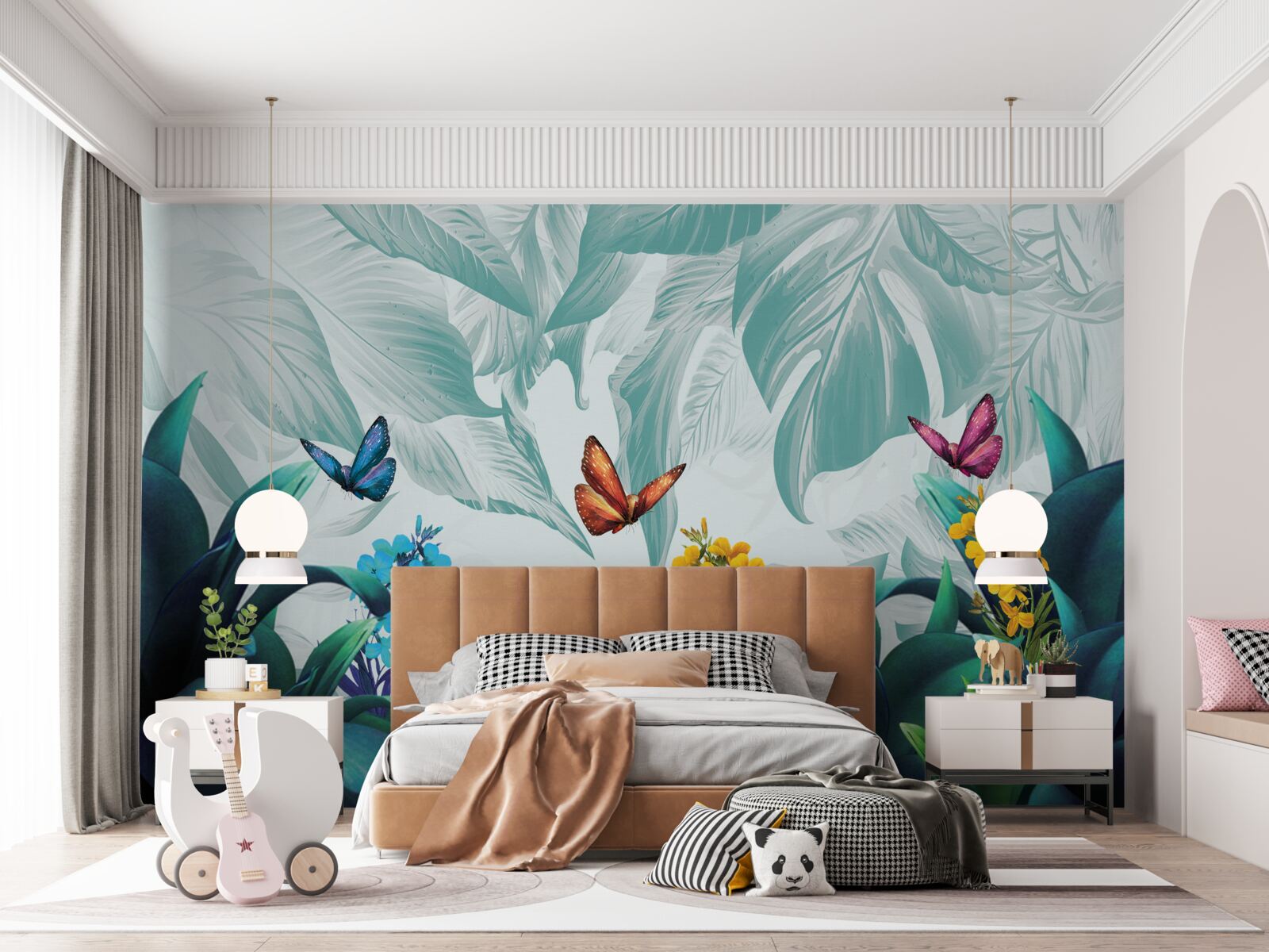 Papier peint Les papillons volants vivent sous les tropiques