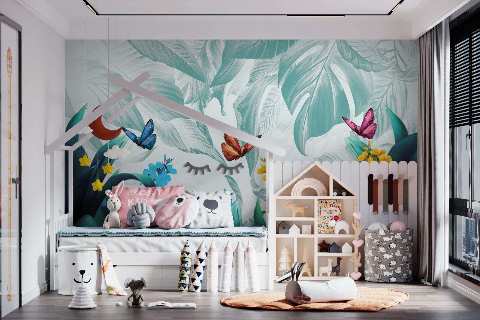 Papier peint Les papillons volants vivent sous les tropiques