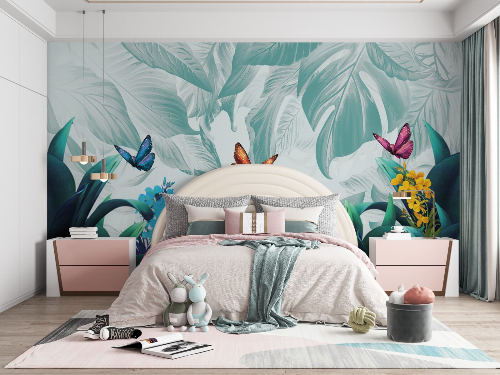 Papier peint Les papillons volants vivent sous les tropiques