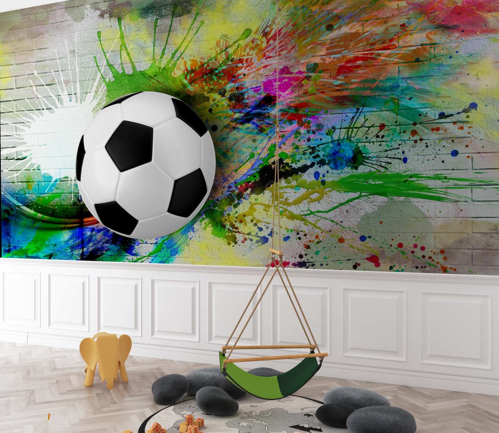 Papier peint arrière-plan luminosité accentuation football