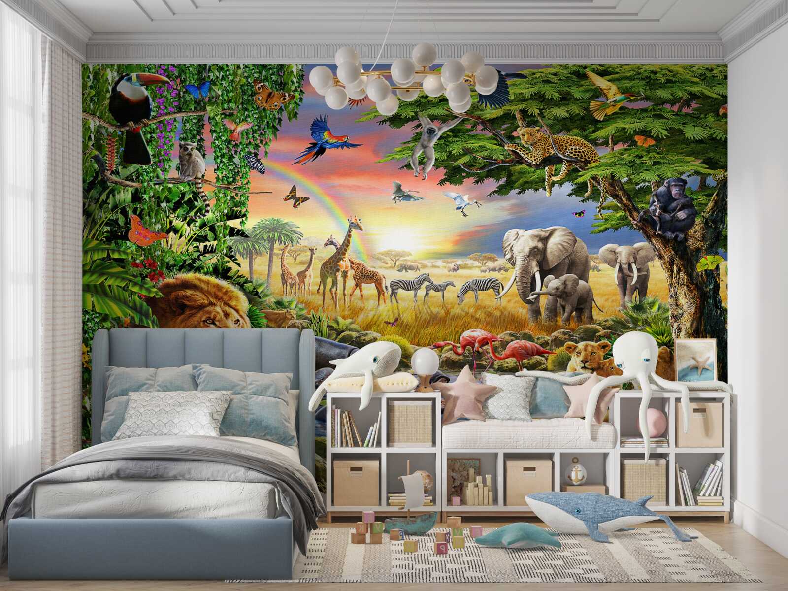 Papier peint La jungle dans un livre