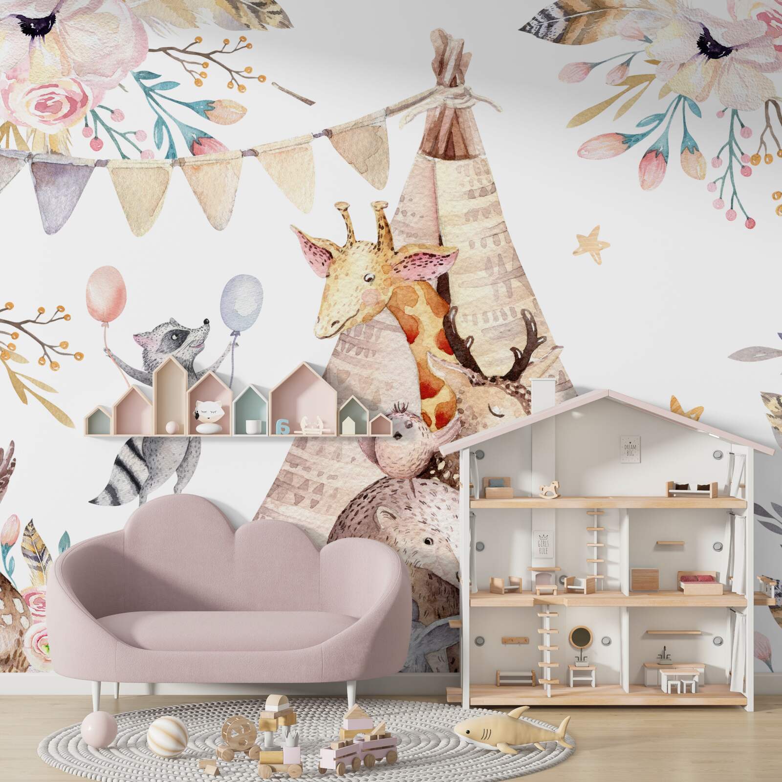 Papier peint les créatures le regardent depuis la tiba