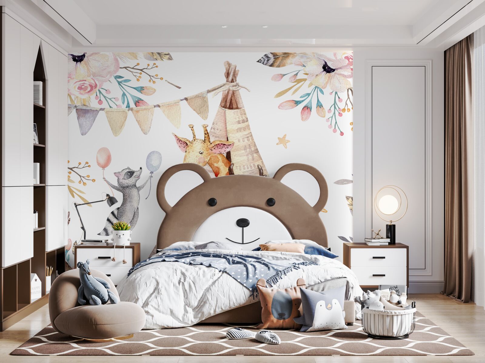 Papier peint les créatures le regardent depuis la tiba