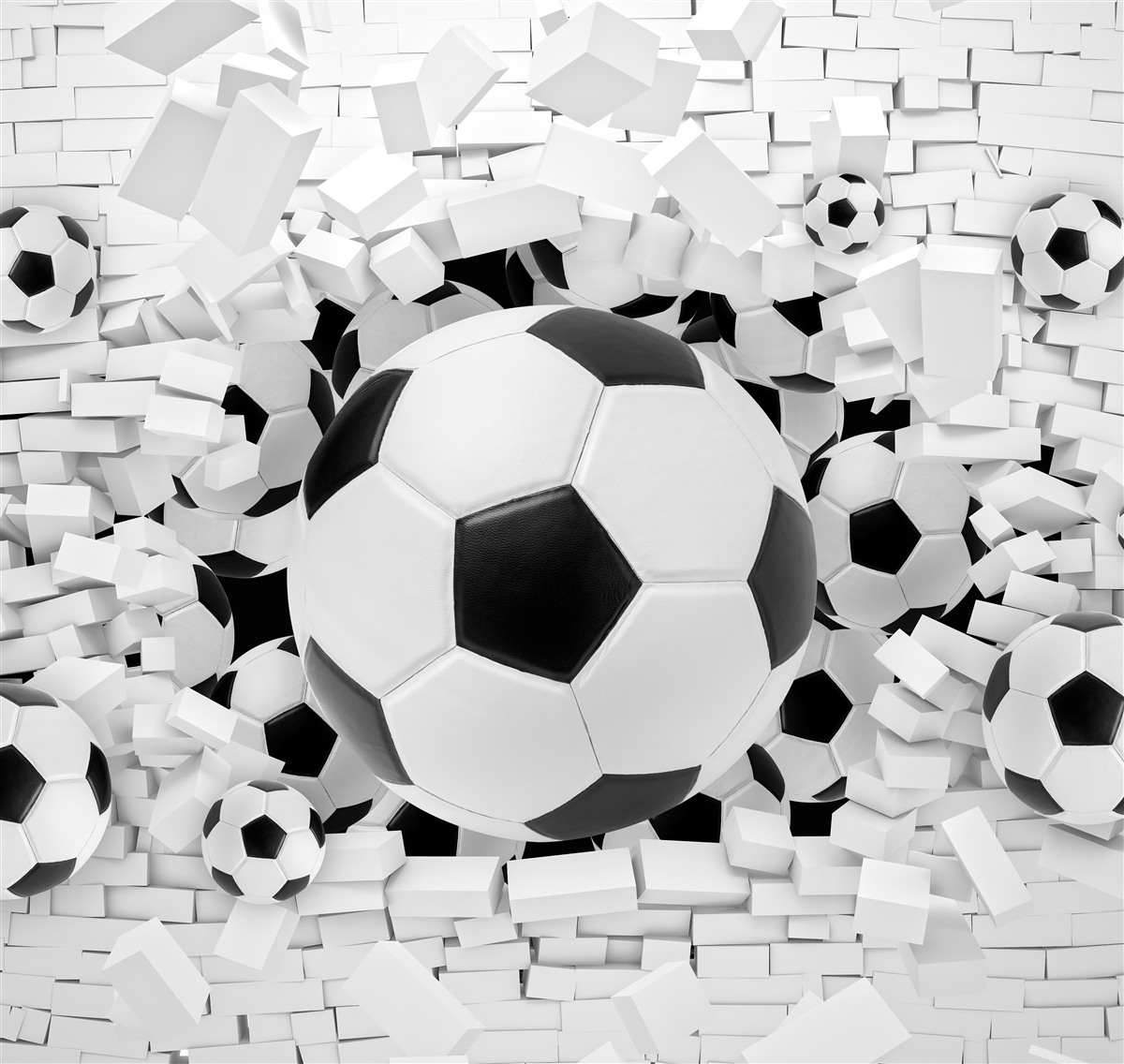 Papier peint beaucoup de ballons de football