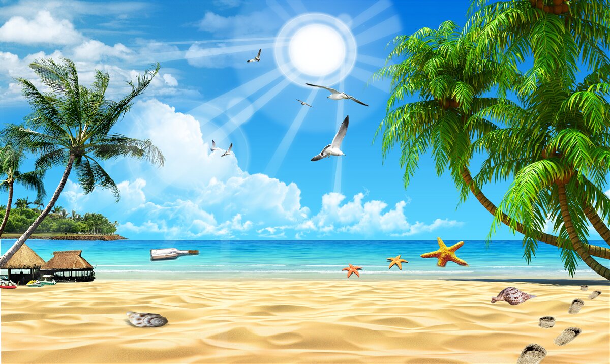 Papier peint endroit paisible et confortable au bord de l'eau