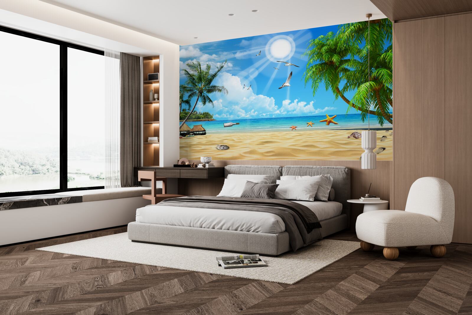 Papier peint endroit paisible et confortable au bord de l'eau