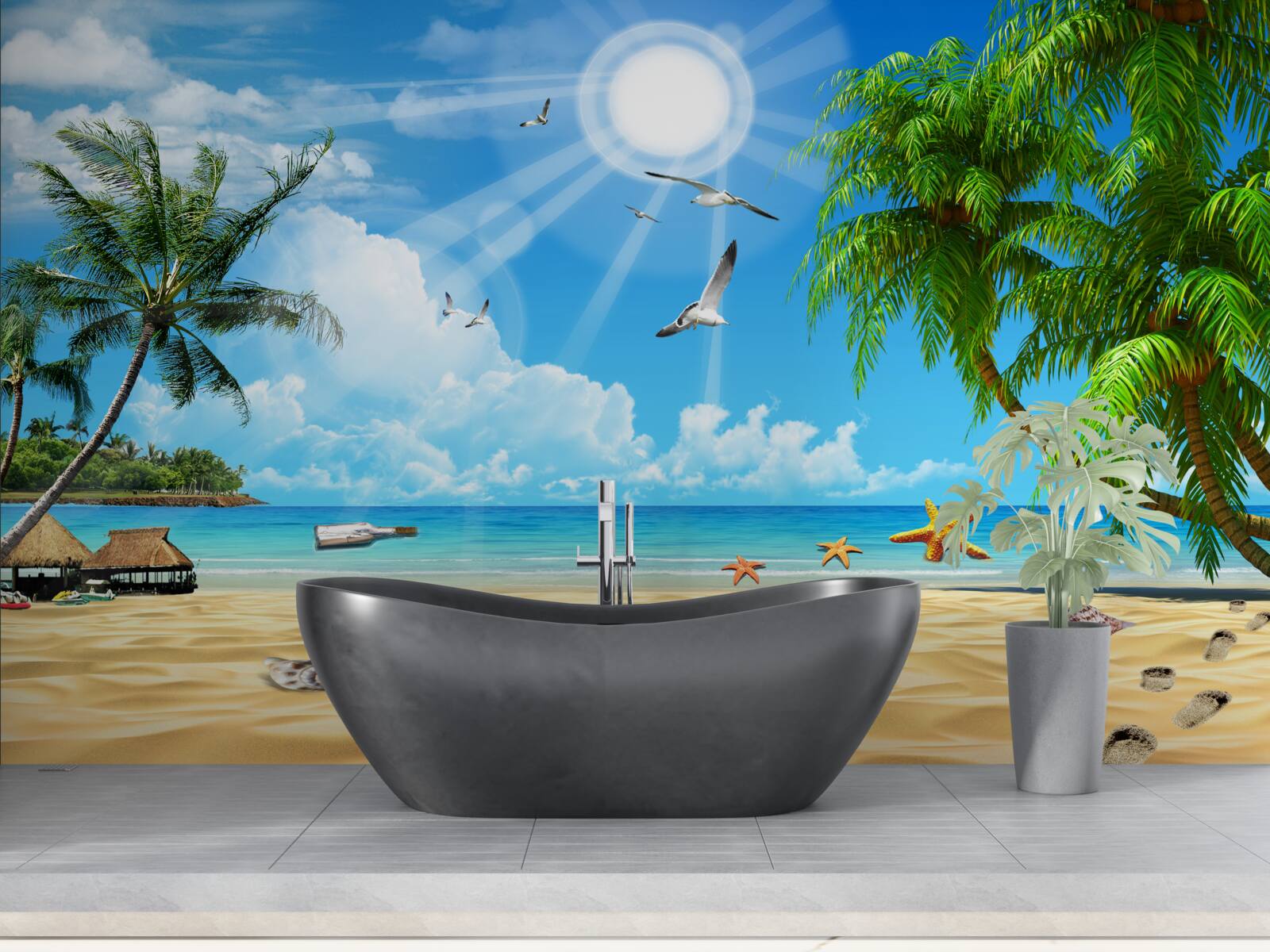 Papier peint endroit paisible et confortable au bord de l'eau