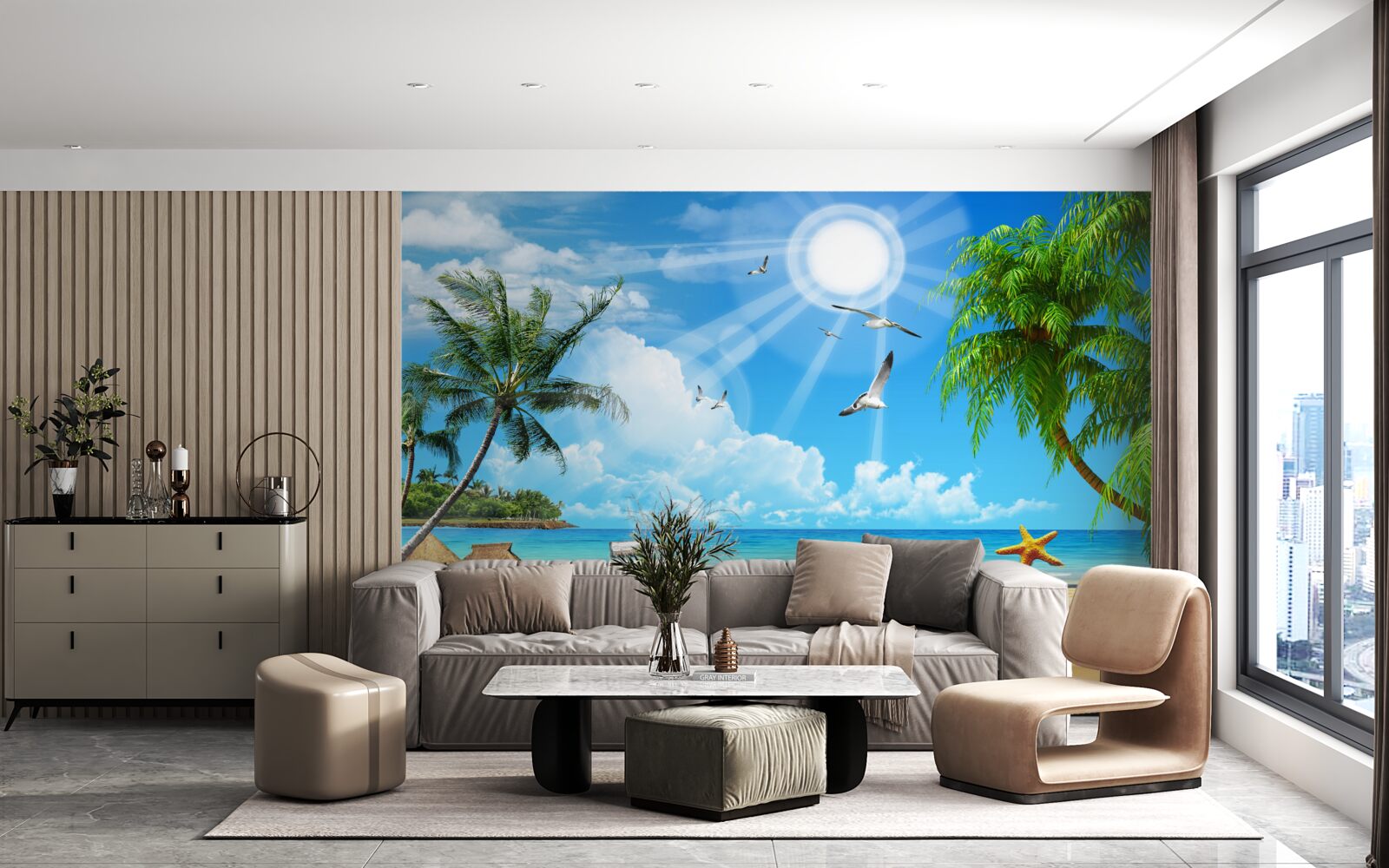 Papier peint endroit paisible et confortable au bord de l'eau