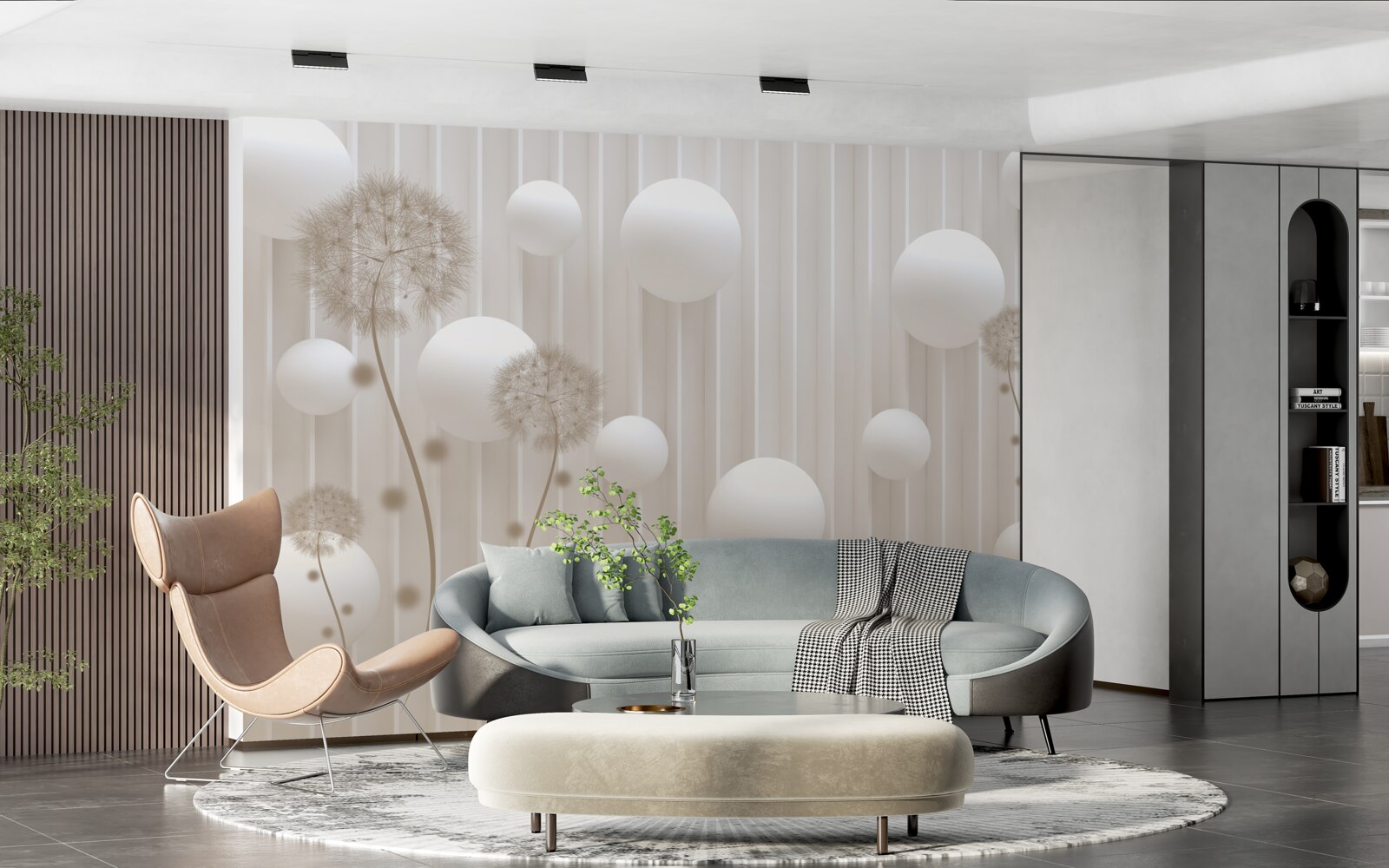 Papier peint perles et laits en rose clair