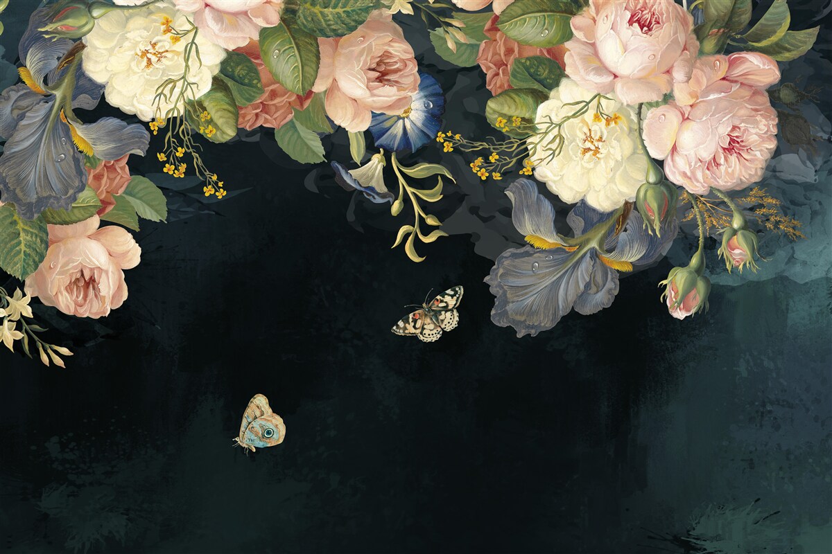 Papier peint différentes teintes sur fond sombre