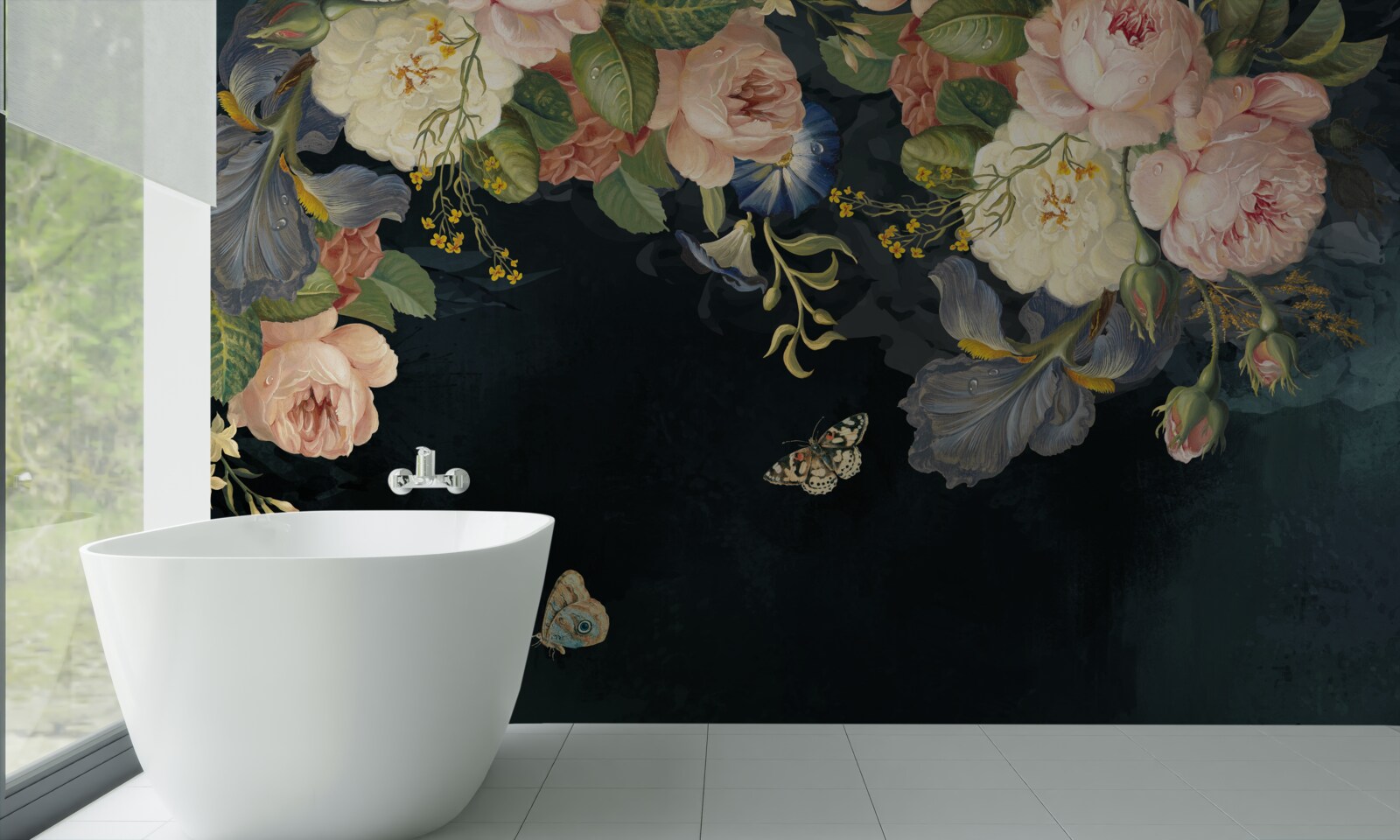 Papier peint différentes teintes sur fond sombre