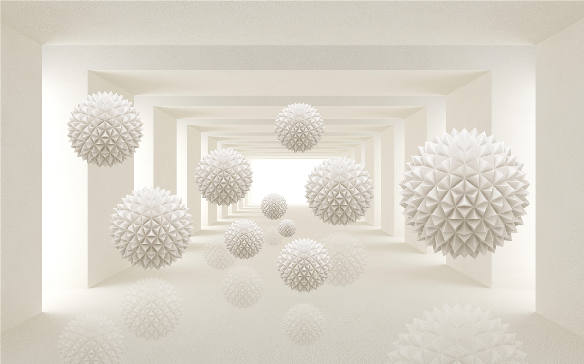 Papier peint passage souterrain avec balles à pointes