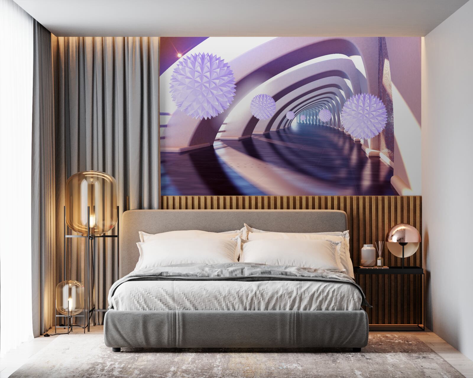 Papier peint transition formée par des sphères ambiguës