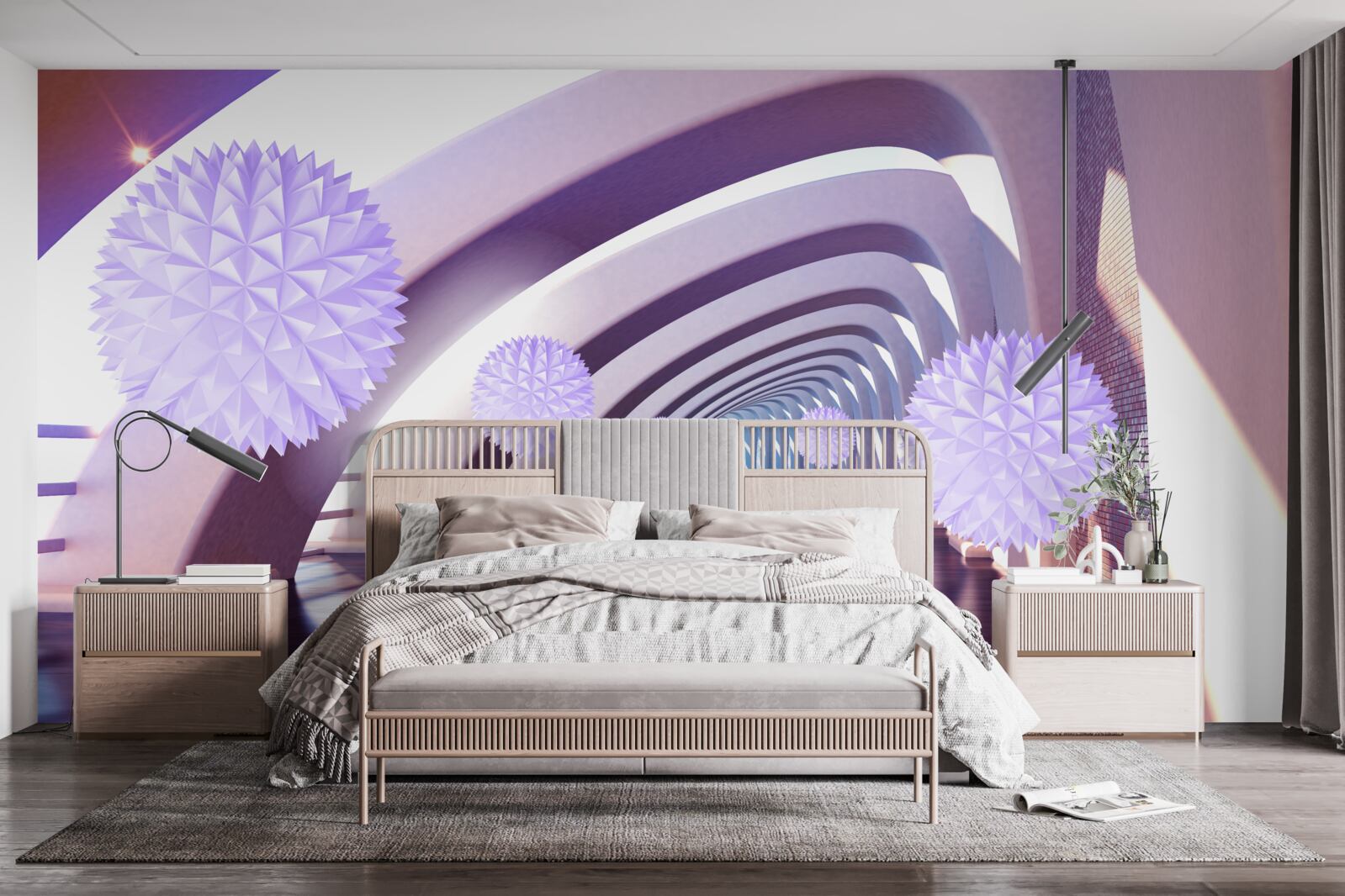 Papier peint transition formée par des sphères ambiguës