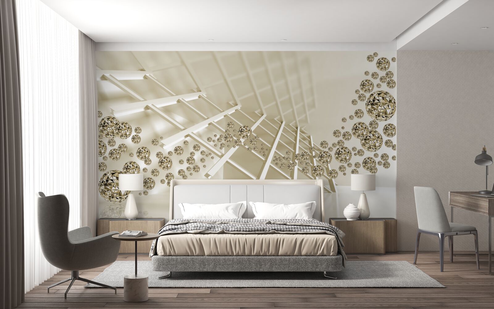 Papier peint des balles au rebond brillant