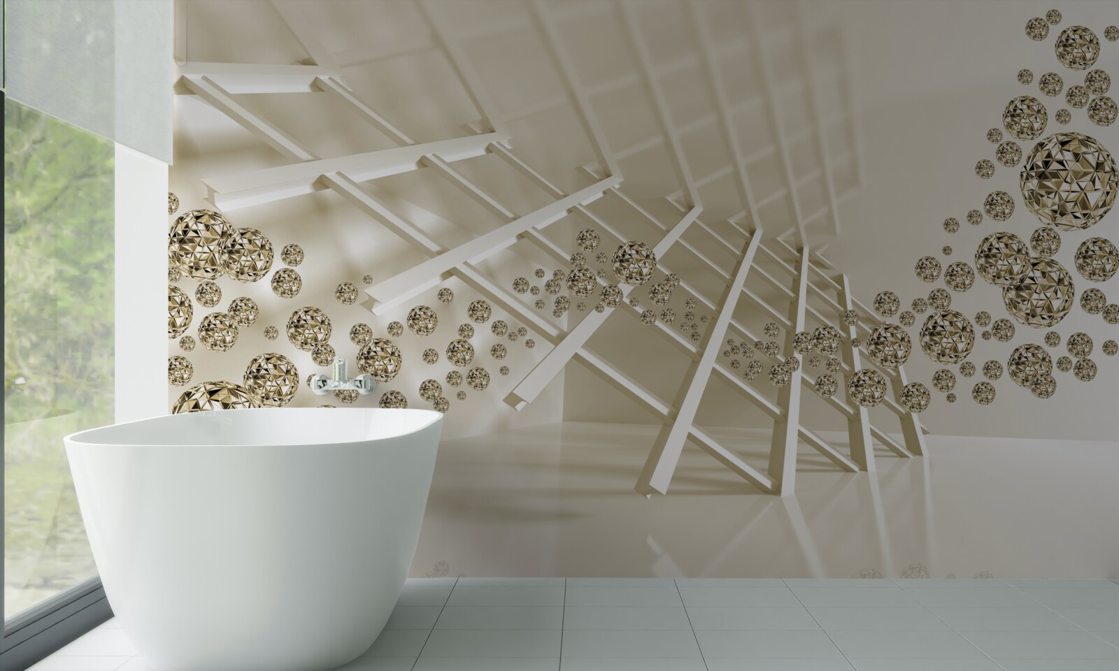 Papier peint des balles au rebond brillant