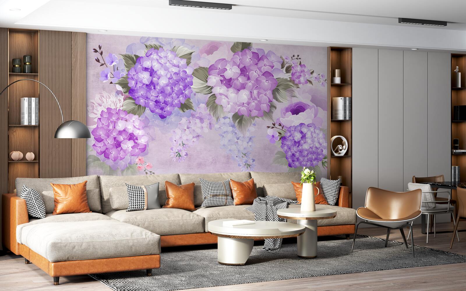 Papier peint combinaison de couleurs dans les tons de violet