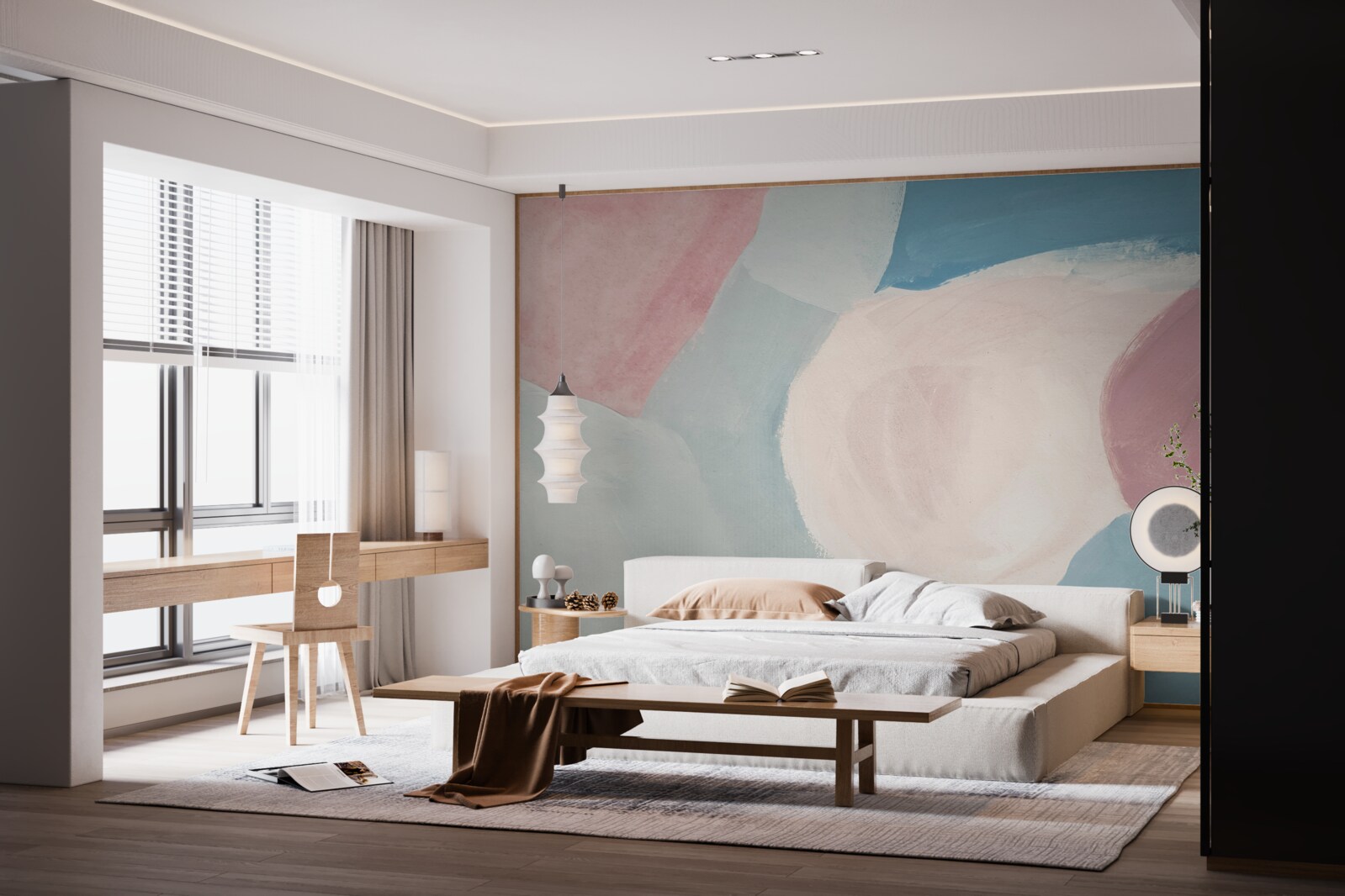 Papier peint des taches de couleur pâle