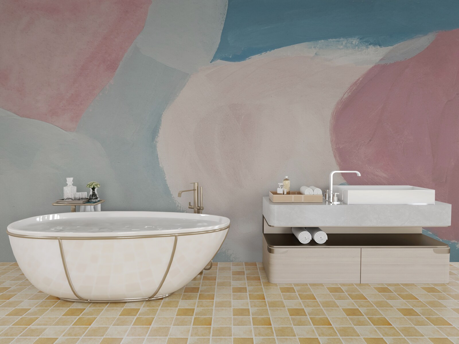 Papier peint des taches de couleur pâle