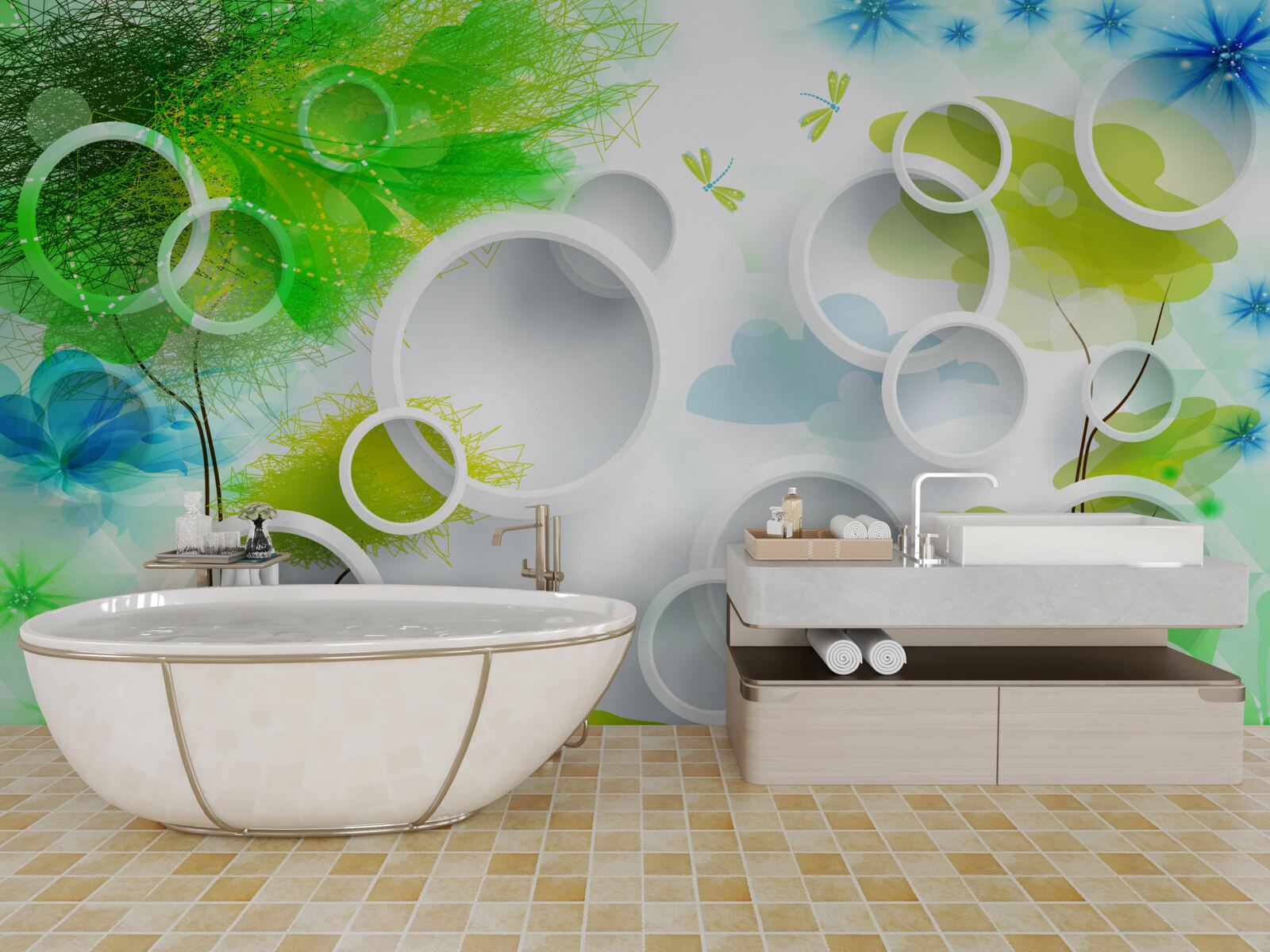 Papier peint une explosion de couleurs estivales