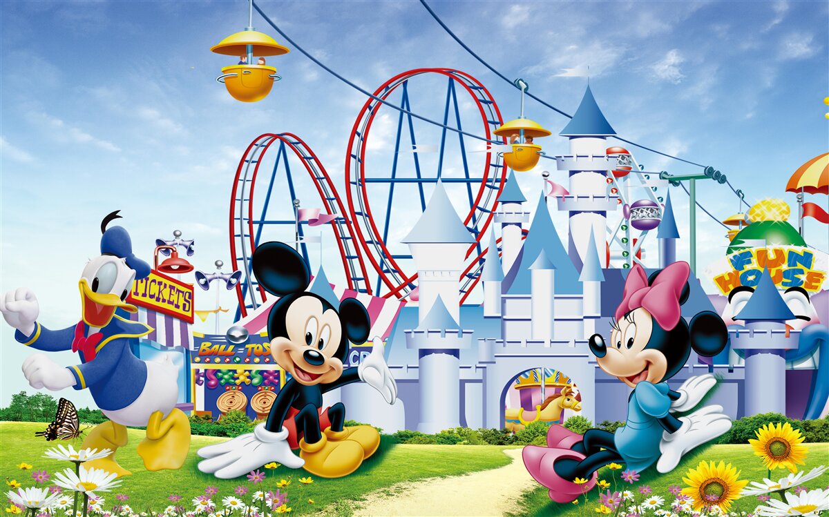 Papier peint les principaux personnages de disney