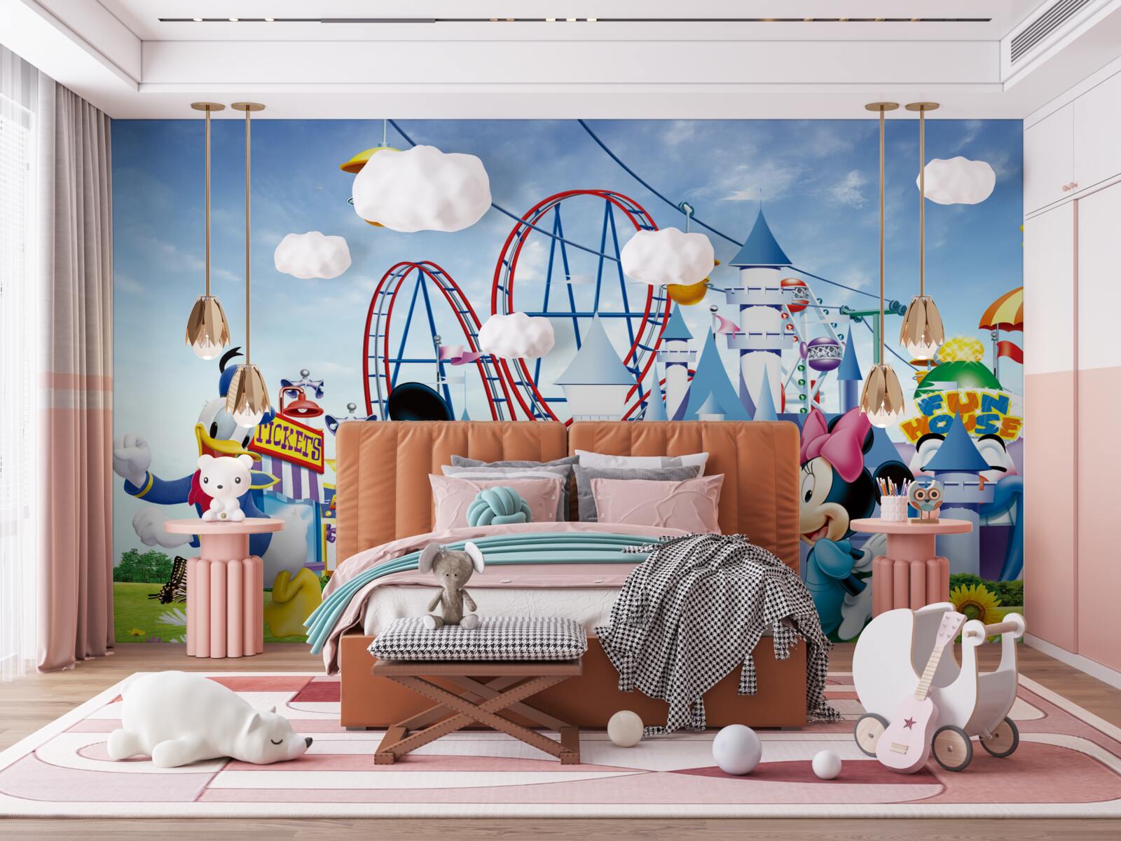 Papier peint les principaux personnages de disney