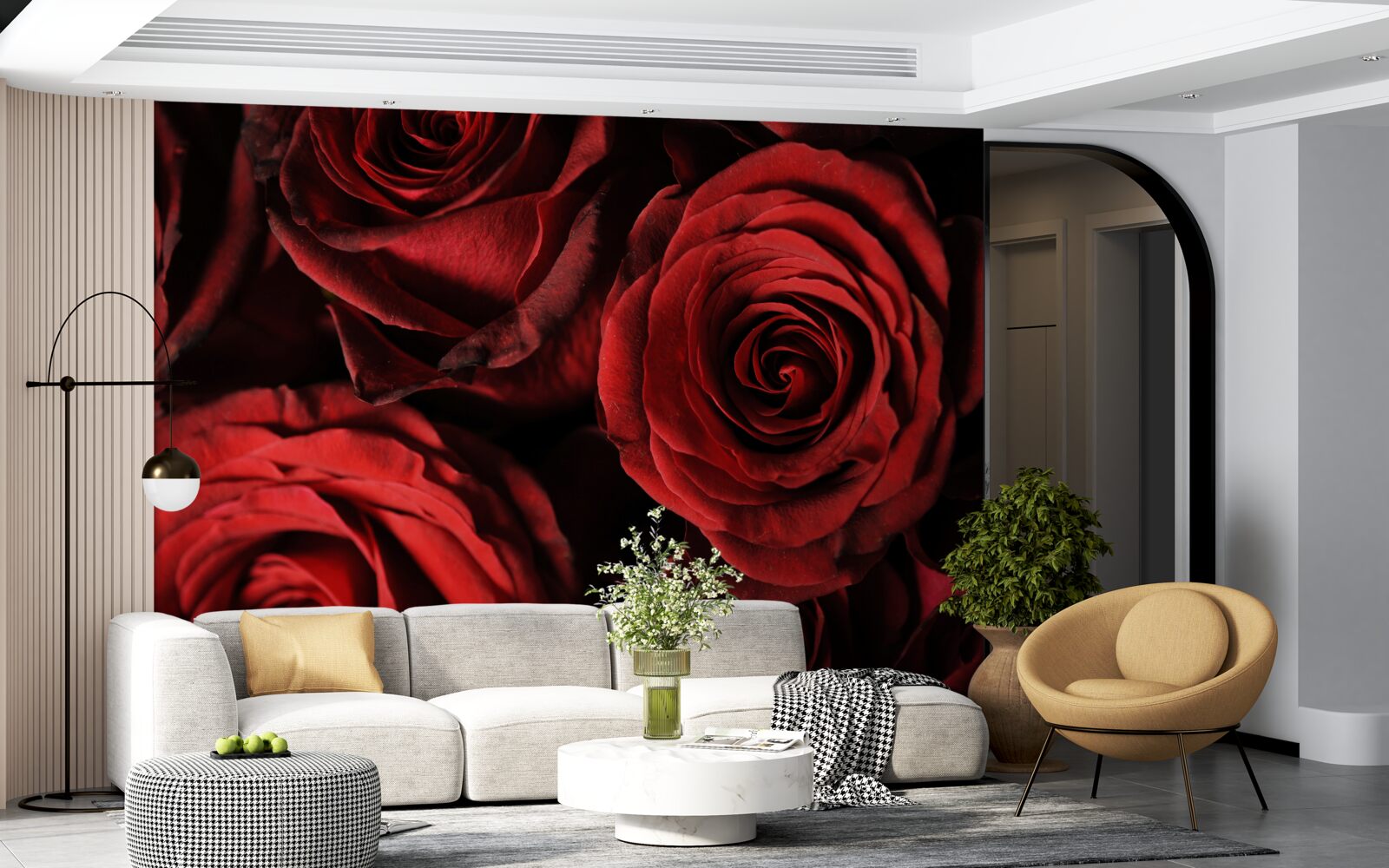 Papier peint la rose rouge est l'incarnation de la beauté