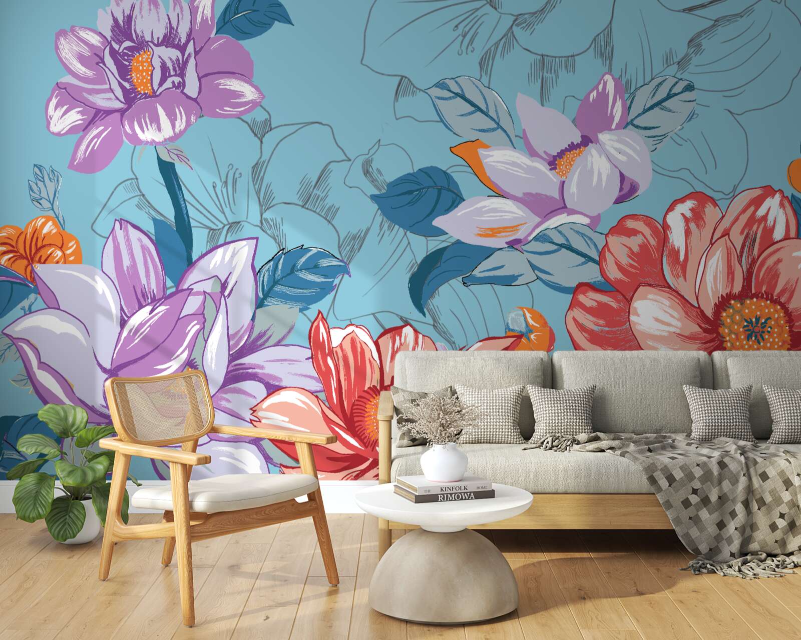 Papier peint Les fleurs vues de près impressionnent par leur beauté