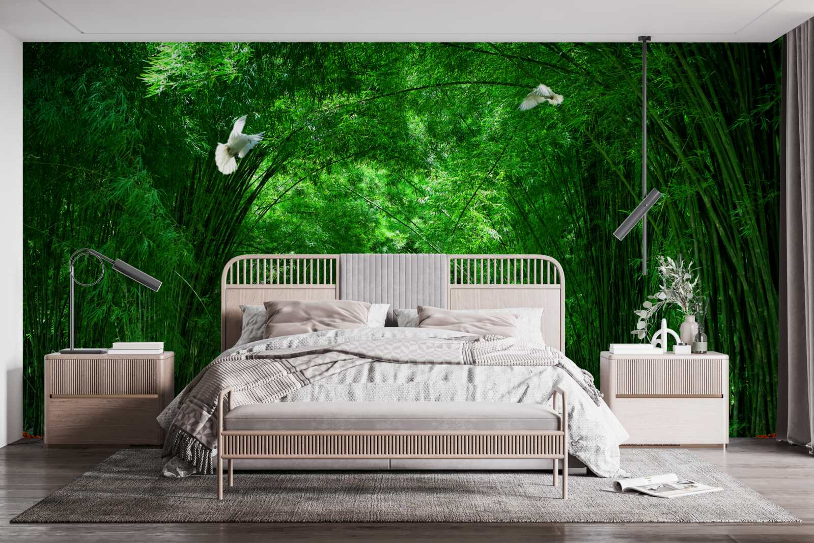 Papier peint Chemin dans le tunnel formé par la cime des arbres