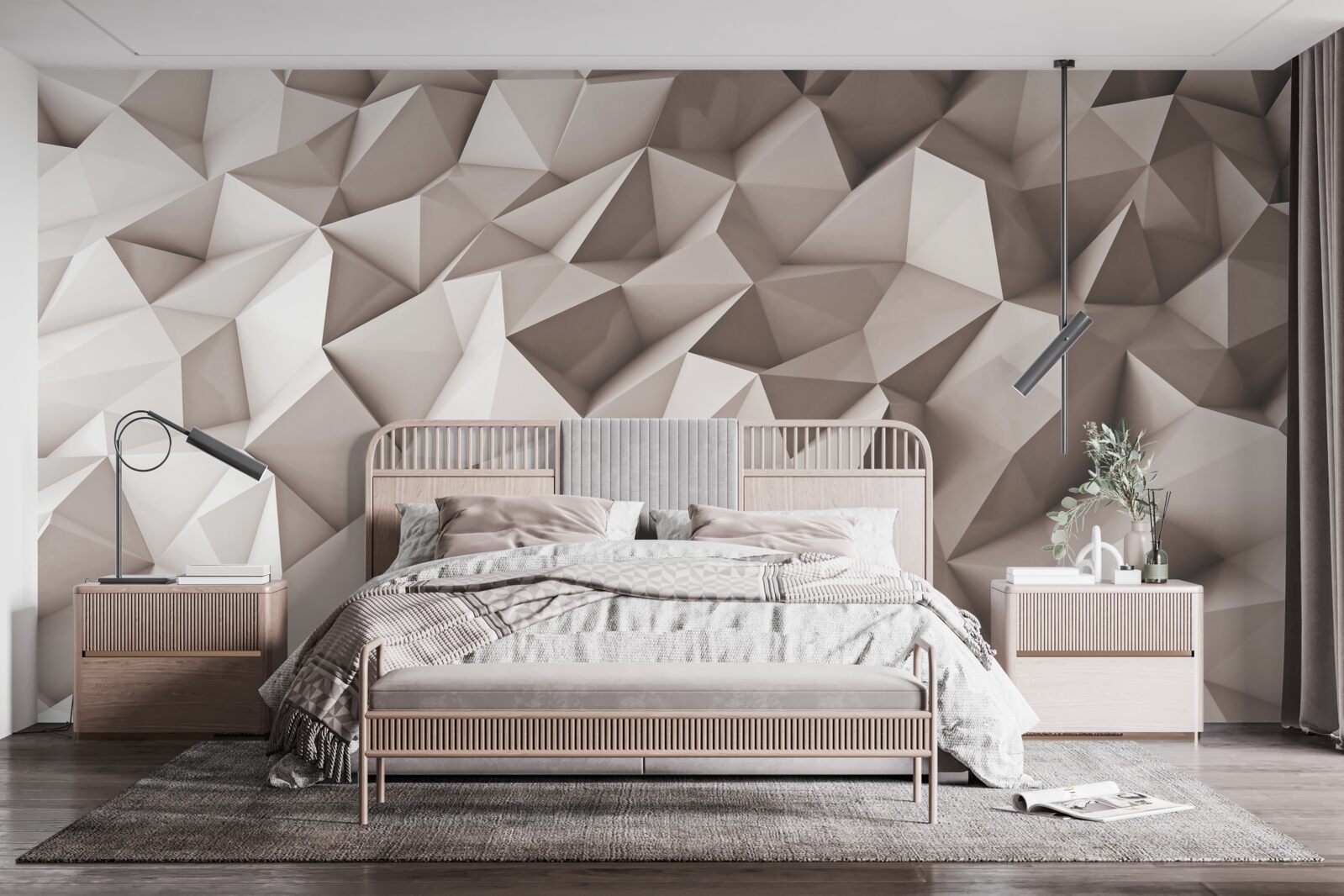 Papier peint Modélisation 3D de formes abstraites