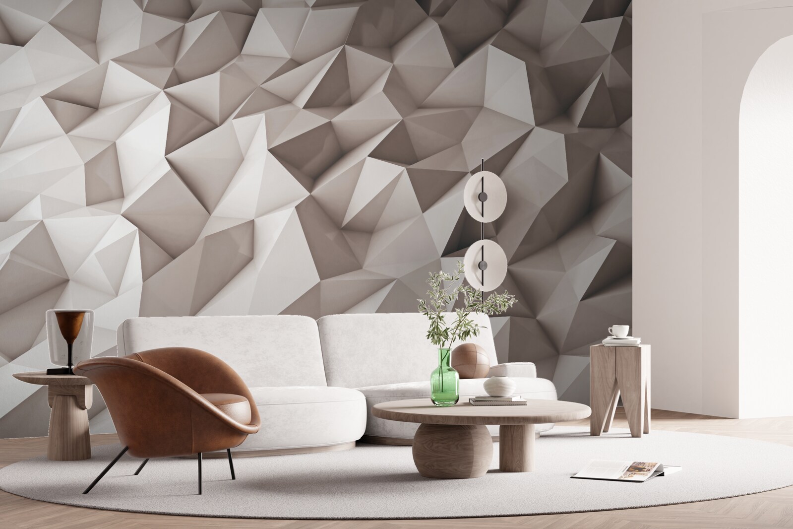 Papier peint Modélisation 3D de formes abstraites