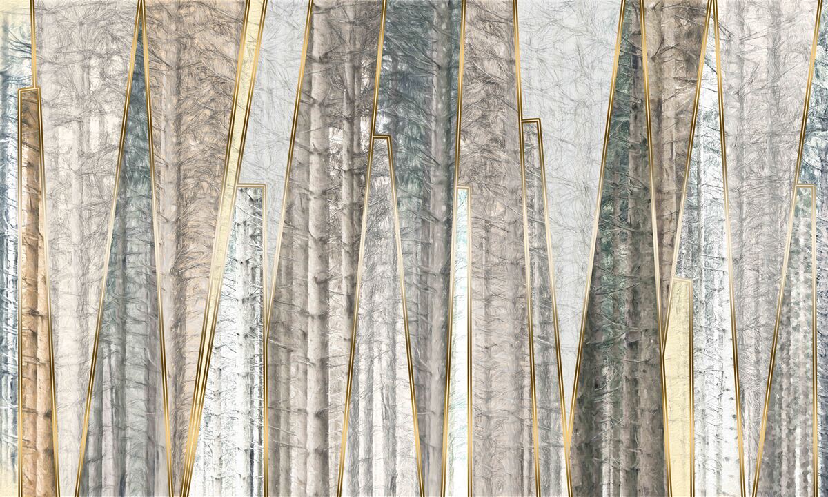 Papier peint images abstraites de pins