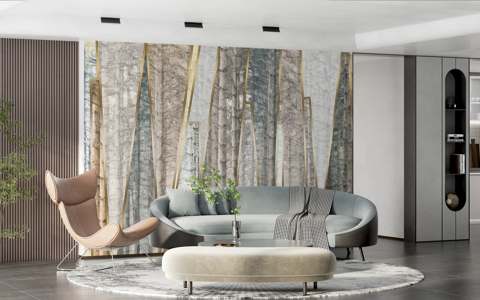 Papier peint images abstraites de pins