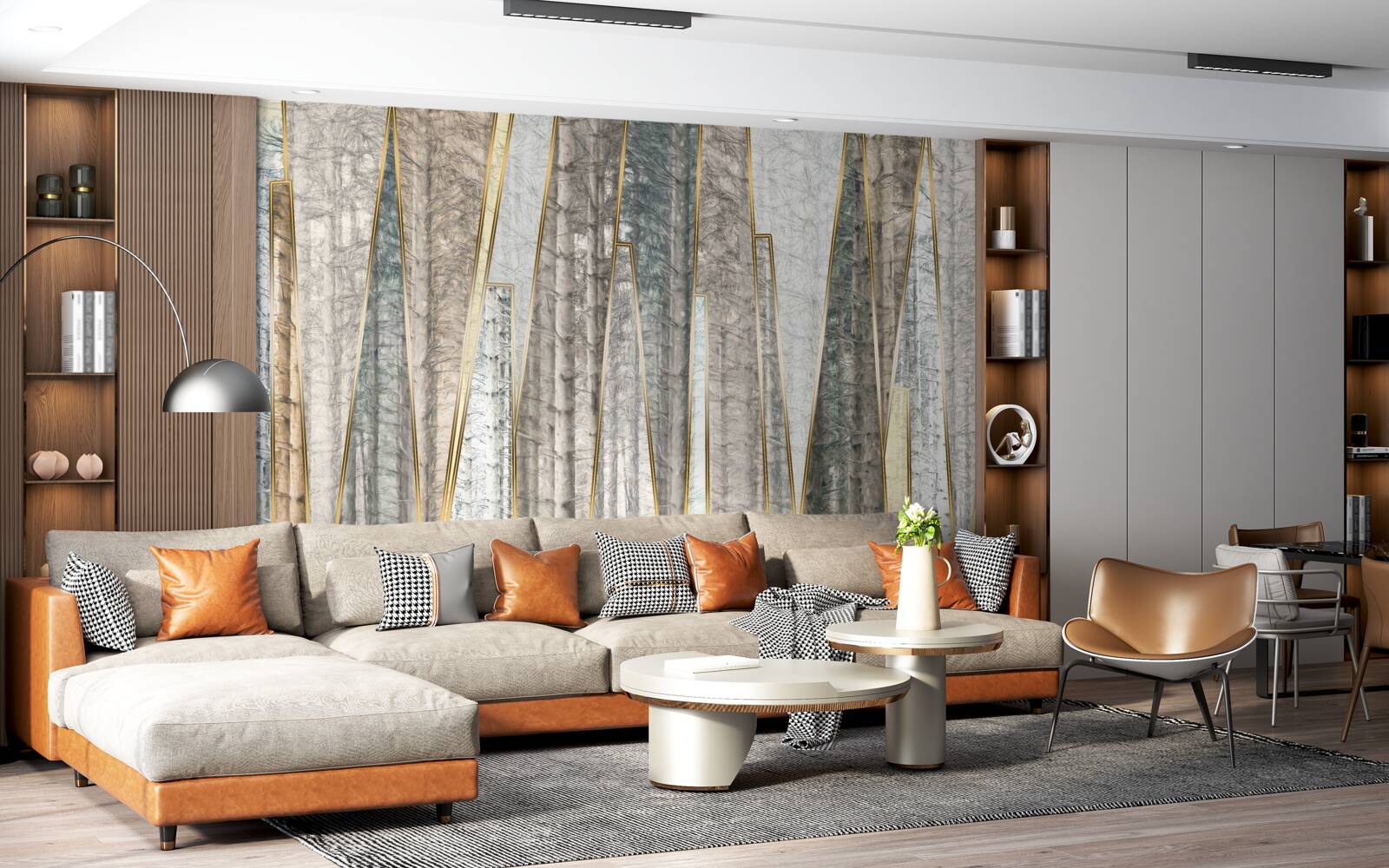 Papier peint images abstraites de pins