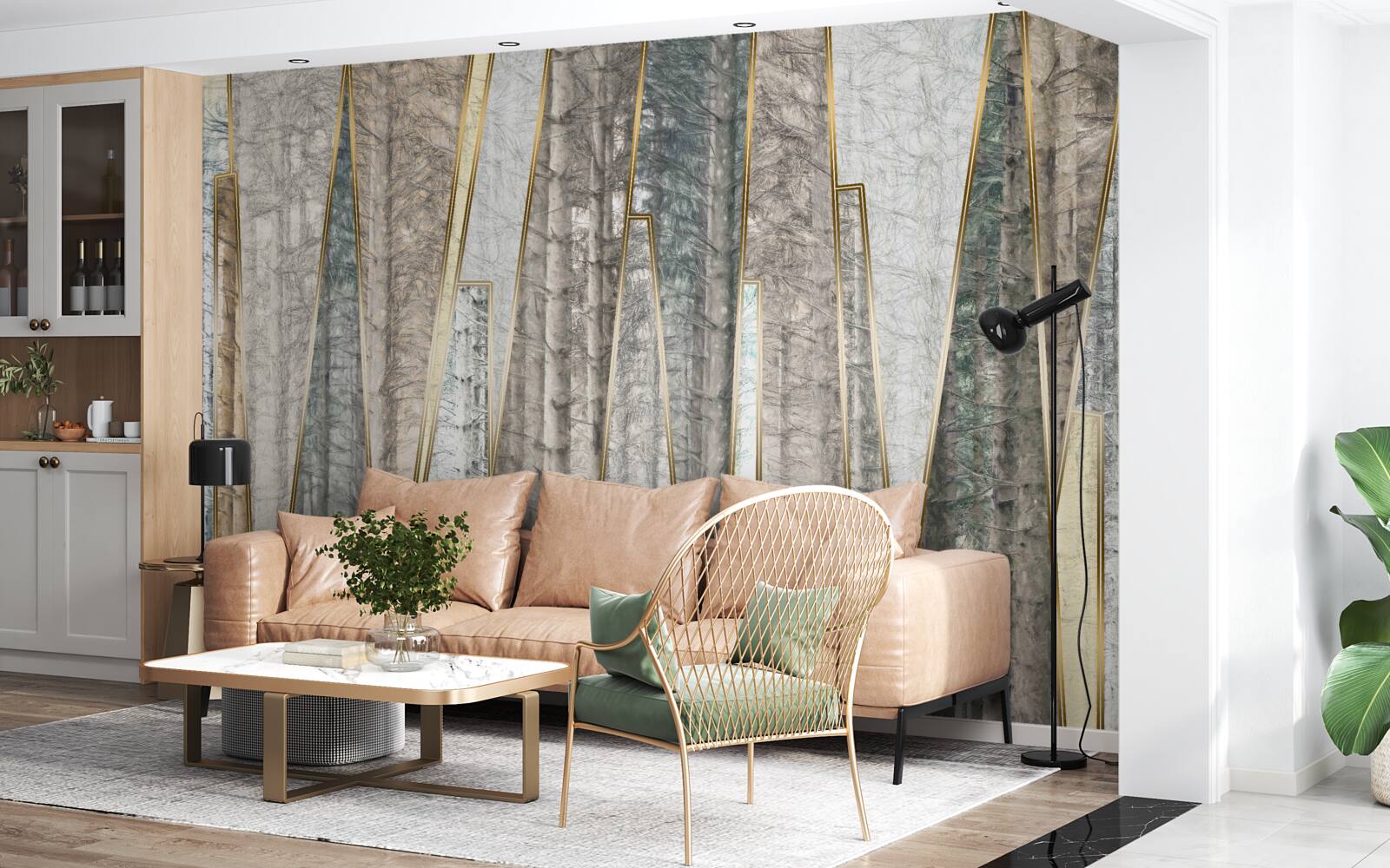 Papier peint images abstraites de pins