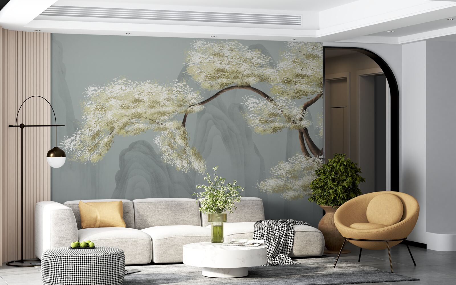 Papier peint arbre à pollen