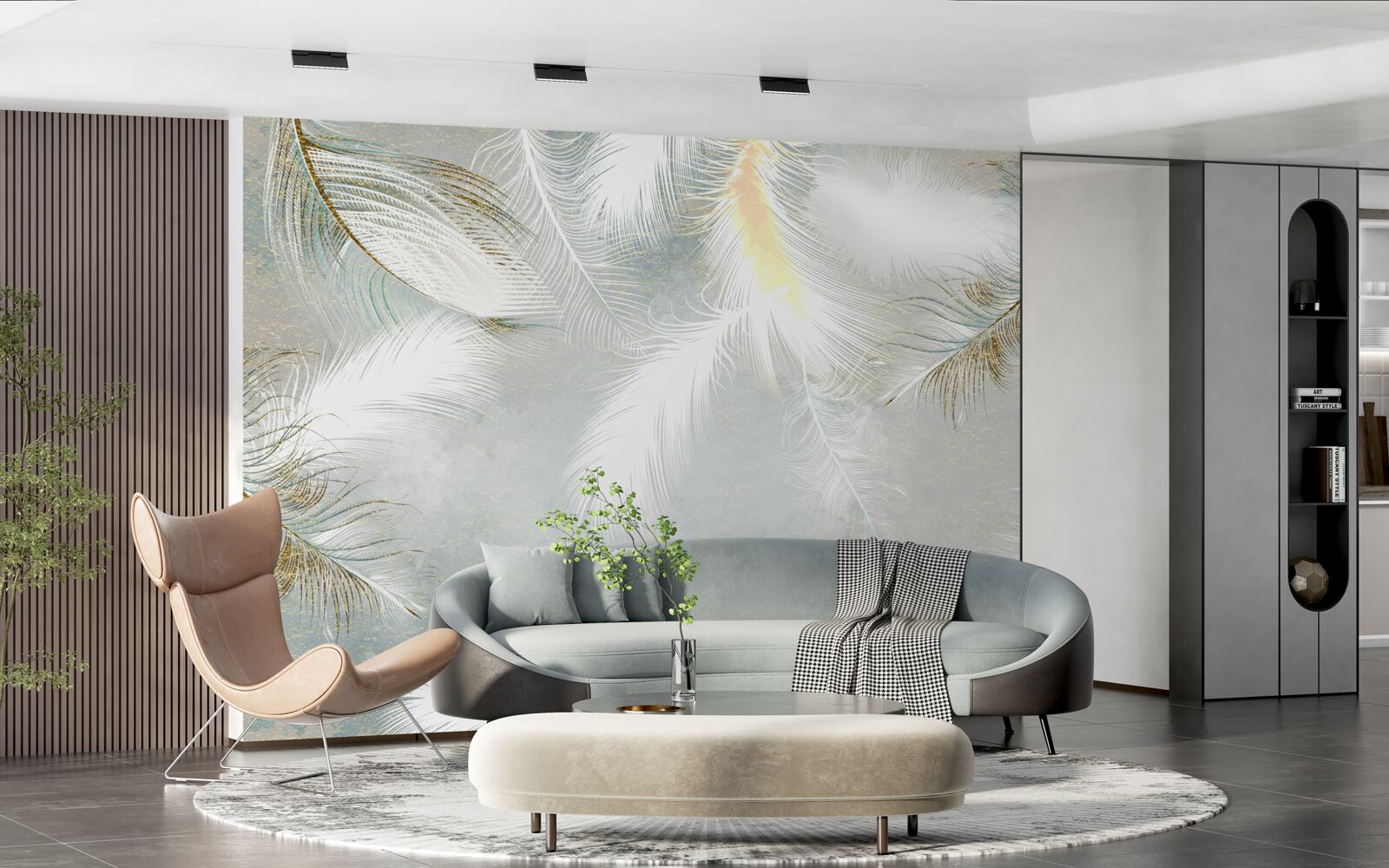 Papier peint plumes en arrière-plan