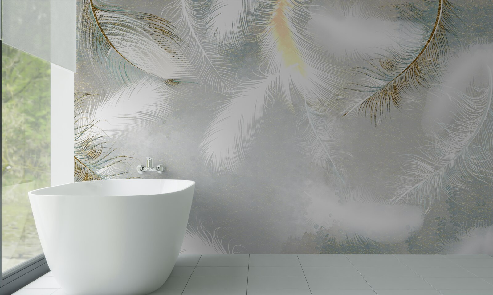 Papier peint plumes en arrière-plan