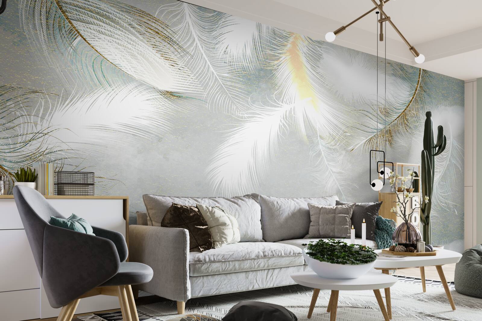 Papier peint plumes en arrière-plan