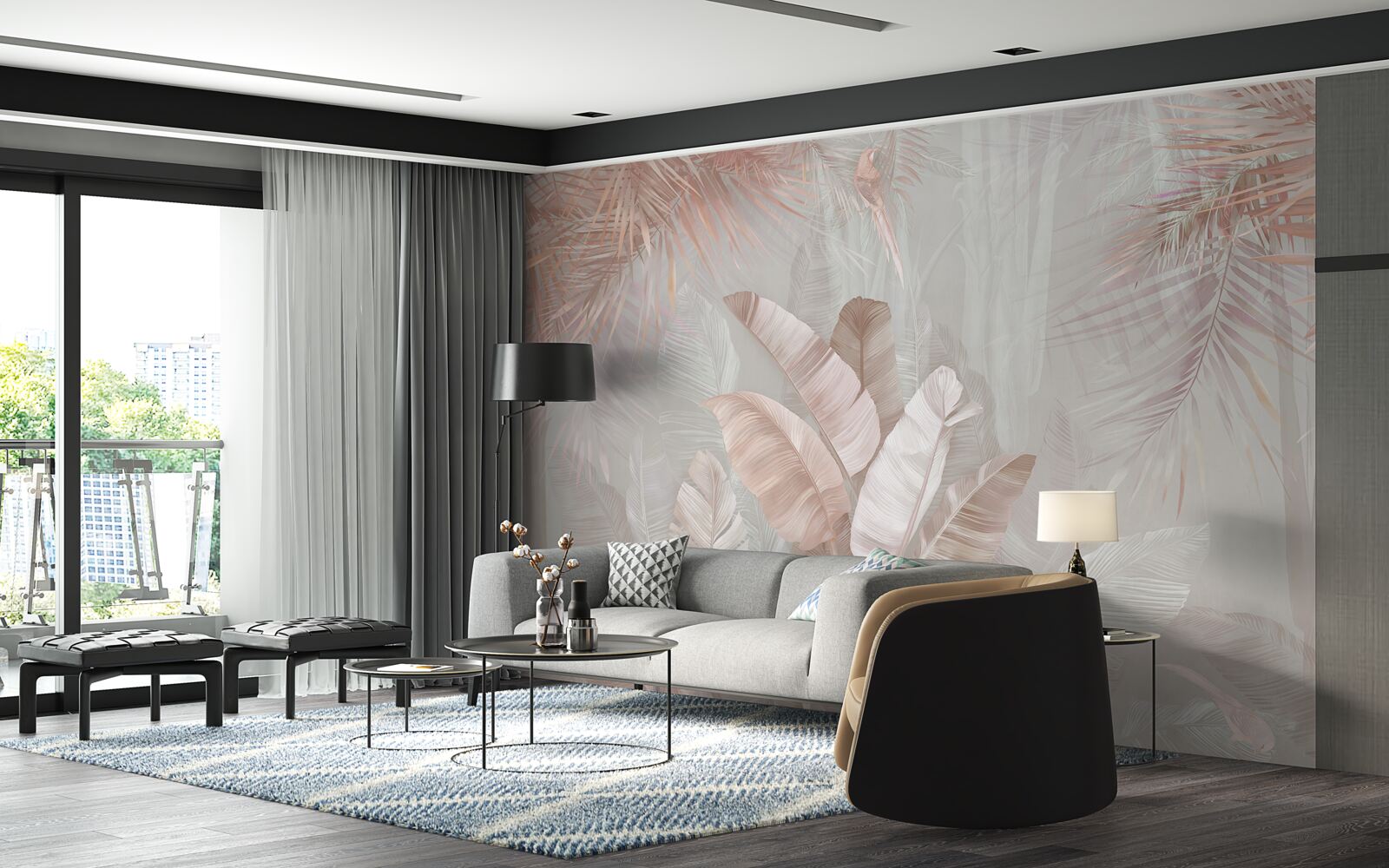 Papier peint matinée tropicale pleine de tendresse