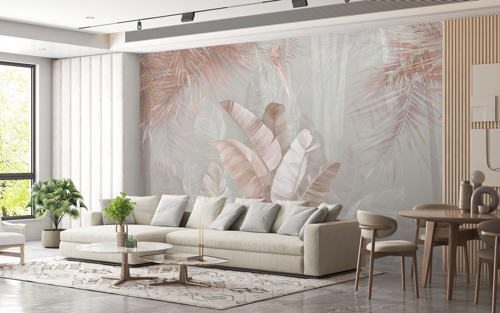 Papier peint matinée tropicale pleine de tendresse