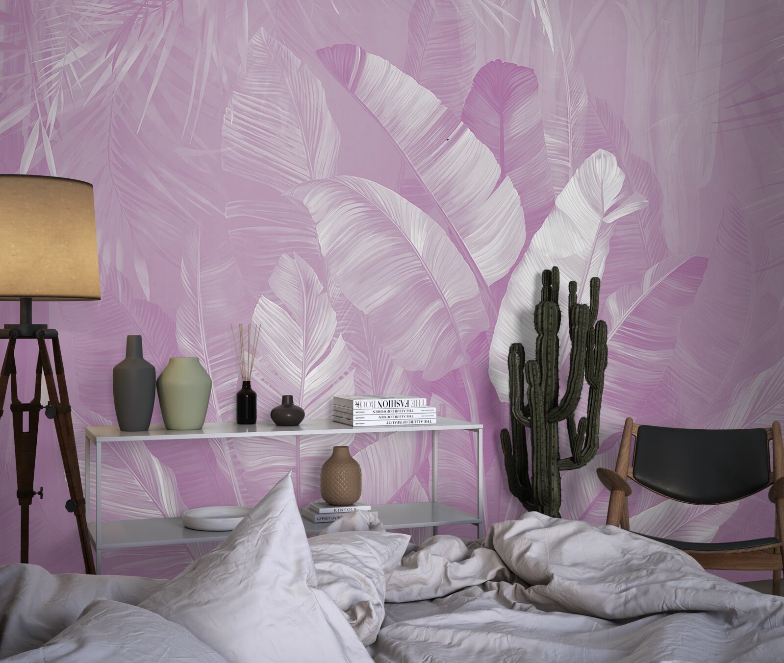 Papier peint combinaison de feuilles de lilas