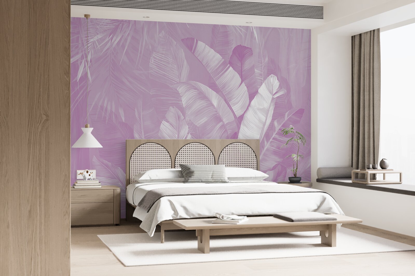 Papier peint combinaison de feuilles de lilas