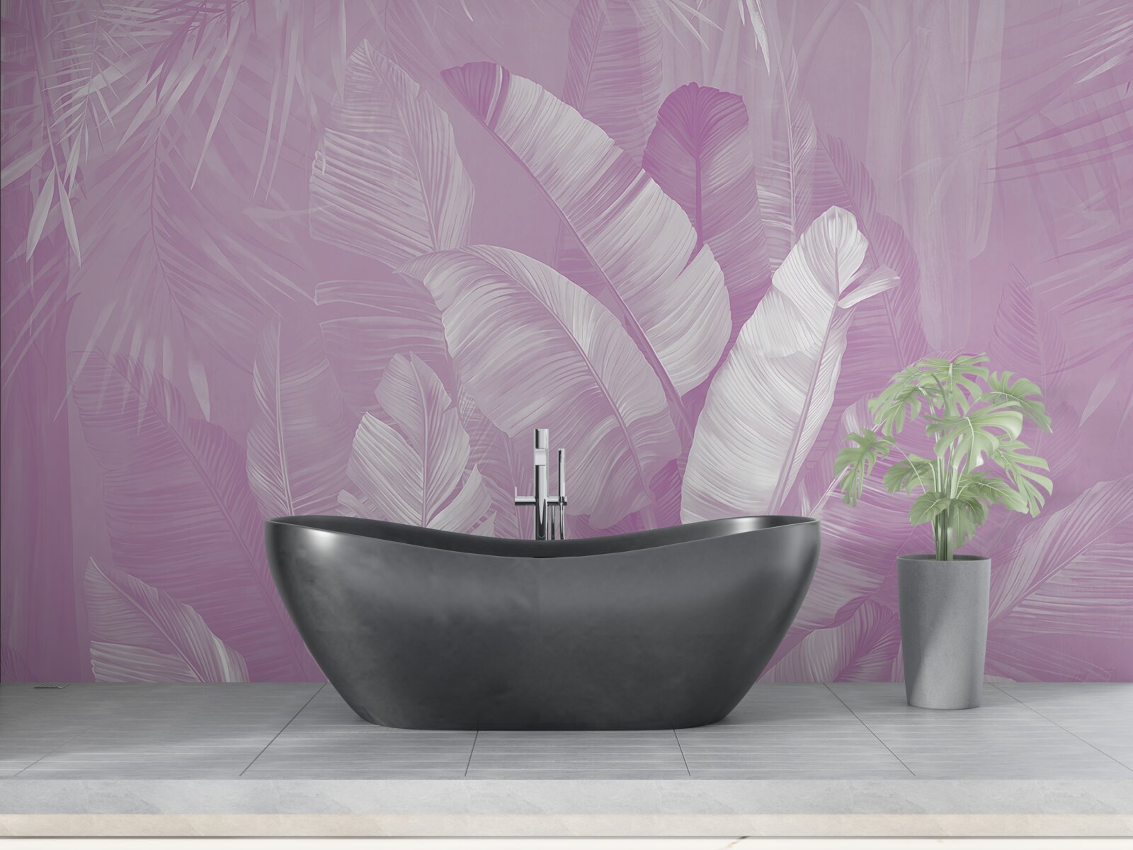 Papier peint combinaison de feuilles de lilas