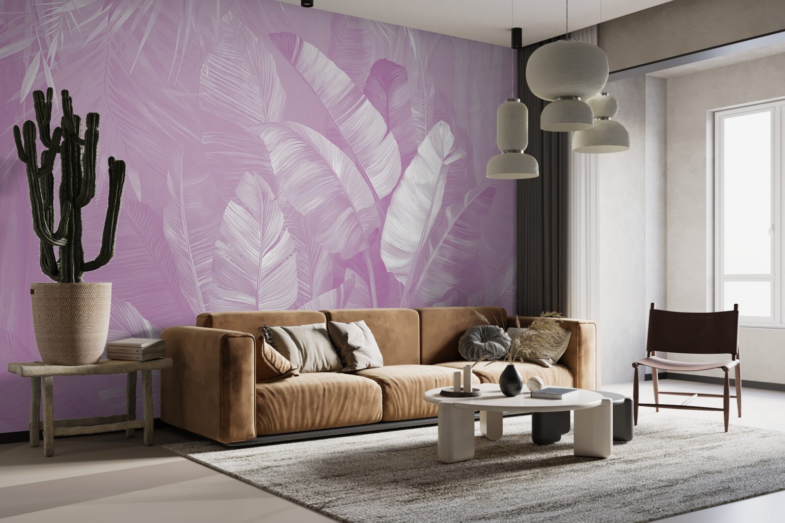 Papier peint combinaison de feuilles de lilas