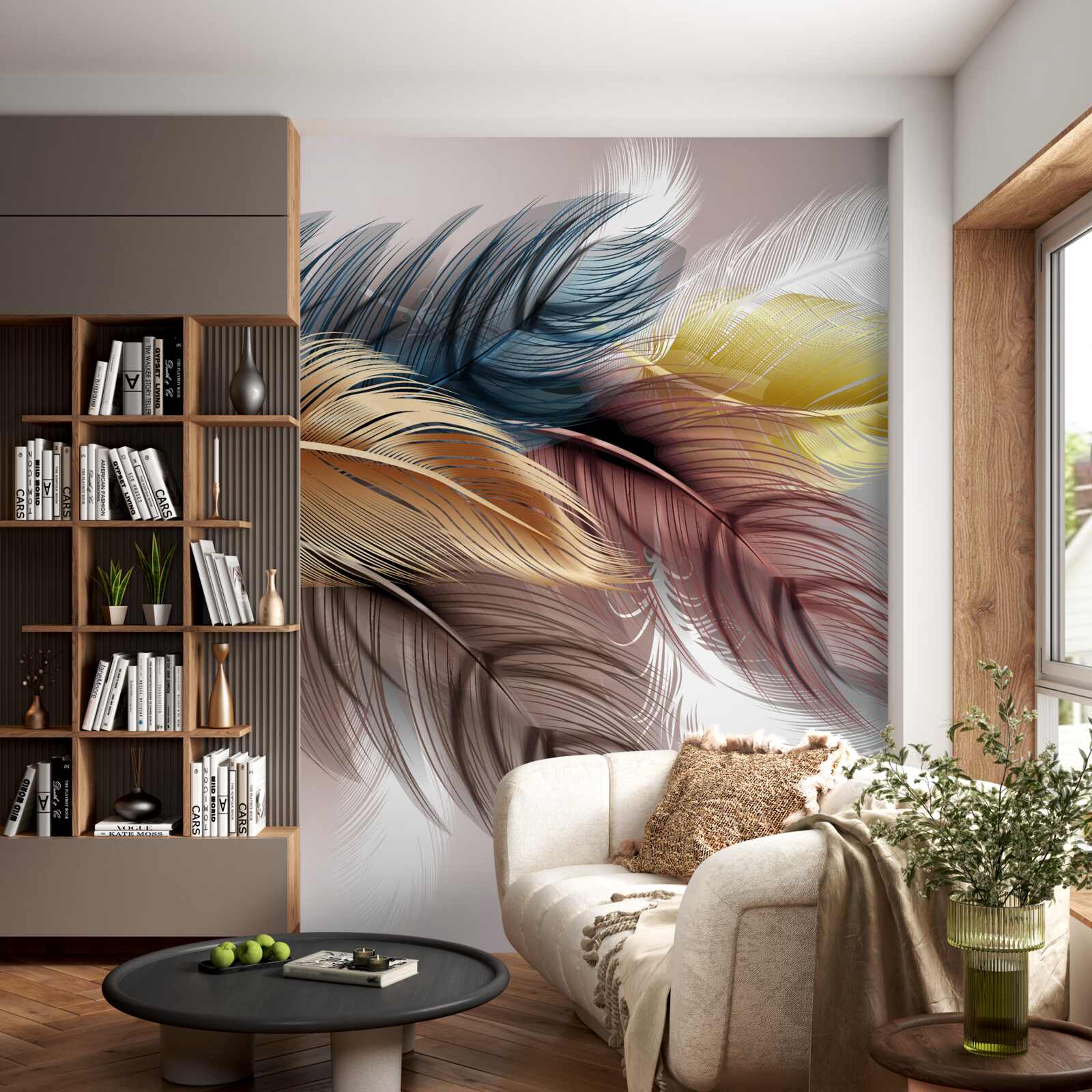 Papier peint le plumage brillant des oiseaux