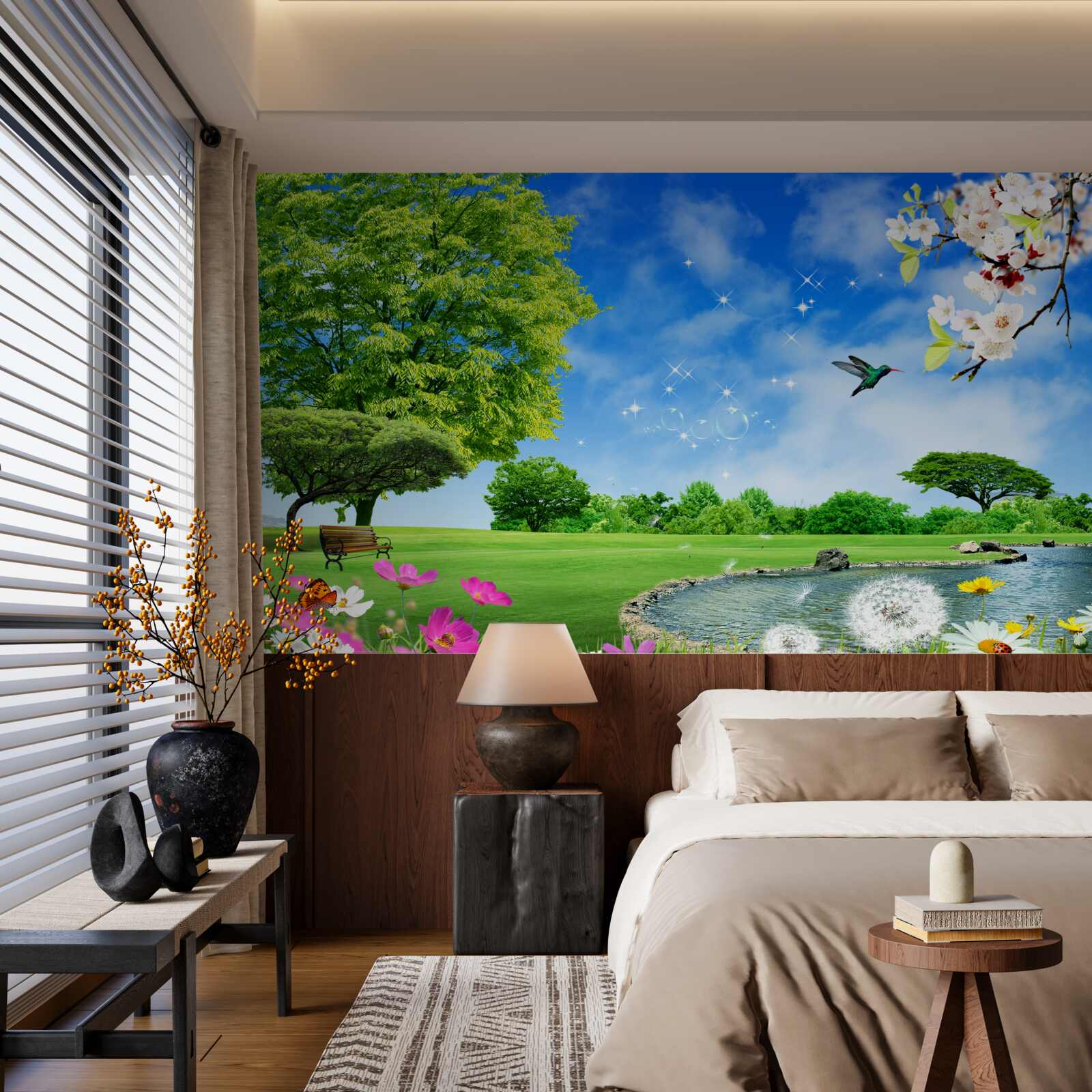 Papier peint vue panoramique à couper le souffle sur l'été